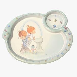 Precious Moments Baby Plate with Mushrooms